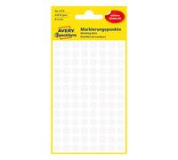 Avery Puntos de etiquetas 3175 – 8 mm, 4 hojas (416 etiquetas) – Blanco
