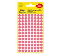 Avery Zweckform 3177 gomets de 8 mm rojo claro (416 etiquetas)