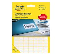 Avery Zweckform 3311 Etiquetas multifuncionales 16 x 9 mm, blancas (2646 etiquetas)