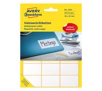 Avery Zweckform 3325 Etiquetas multifuncionales 38 x 24 mm blancas (522 etiquetas)