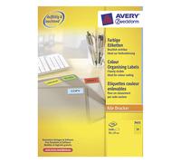 Avery - Etiquetas imprimibles (70 x 37 mm, para impresión A4), 2400 unidades, color amarillo