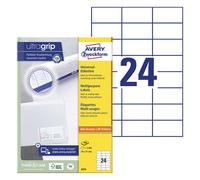Avery Zweckform 3474 Etiquetas universales A4 70 x 37 mm blancas (2400 etiquetas)