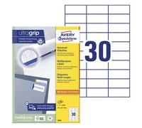Avery Zweckform 3489 Etiquetas universales A4 70 x 29,7 mm blancas (3000 etiquetas)