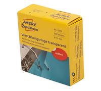 Avery 3510 anillos de refuerzo, de diámetro 13 mm, 500 piezas, transparente
