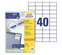 Avery Zweckform 3651 Etiquetas universales A4 52,5 x 29,7 mm blancas (4.000 etiquetas)