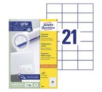 Avery Zweckform 3652 Etiquetas universales A4 70 x 42,3 mm blancas (2100 etiquetas)