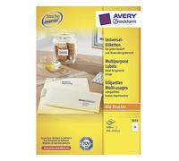 Avery Zweckform 3653 Etiquetas universales A4 105 x 42,3 mm blancas (1400 etiquetas)