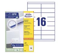 Avery Zweckform 3665 Etiquetas universales A4 105 x 33,8 mm blancas (1600 etiquetas)