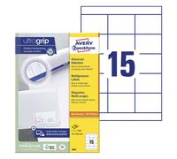Avery Zweckform 3669 Etiquetas A4 70 x 50,8 mm - 15 por hoja | Pack 100 hojas