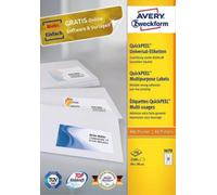 Avery Zweckform 3670 Universal Labels 64x36 mm for Inkjet Laser Copy White