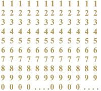 Avery-Zweckform 3728 - Pegatinas de números, color oro (Paquete de 2)