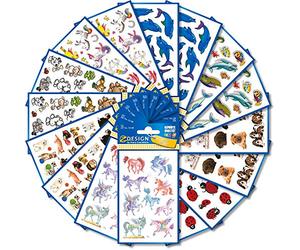 AVERY Zweckform 485 59992 - Pegatinas para niños, animales, perros, gatos, panda, caballos, delfines, cumpleaños infantiles, recuerdos, obsequios, regalos para invitados), juego de pegatinas con