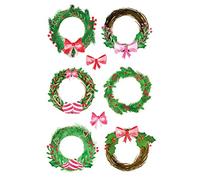 Avery Zweckform 52295 - Pegatinas navideñas (16 unidades, papel de estructura de lino, autoadhesivas, decoración navideña)