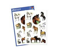 Avery Zweckform 53483 - Pegatinas para niños, modelo con caballos, 22 pegatinas