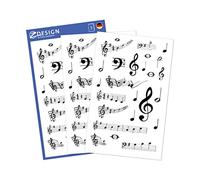 Avery-Zweckform 55151 - Notas musicales adhesivas, color negro