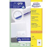 AVERY Zweckform 6136 Pegatinas para direcciones (350 plus 70 etiquetas adhesivas extra, 105 x 42,3 mm en A4, papel mate, etiquetas imprimibles, etiquetas de dirección autoadhesivas con ultraagarre