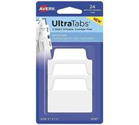 AVERY Zweckform Art. 74787 Tiras adhesivas transparentes/blancas (24 notas adhesivas, 50,8 x 38,1 mm, índice de rotulación, notas adhesivas extraíbles, marcadores de página, notas adhesivas)