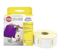 Avery Zweckform AS0929120 - Etiquetas autoadhesivas (1000 unidades, 25 x 25 mm, compatible con Dymo LabelWriter, equivalente a S0929120, adhesivo permanente, 1 rollo), color blanco