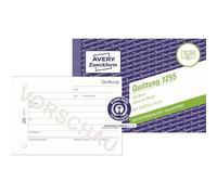 AVERY Zweckform Bloc de recibos 1255 (A6 horizontal, IVA incluido, probado por expertos, para DE/at para una correcta contabilidad, 100 hojas, 100% reciclado, certificado Blue Angel), color blanco