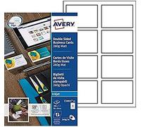 Avery Zweckform C32015-25 tarjeta de visita Inyección de tinta Cartón Blanco 25 pieza(s) - Tarjetas de visita (Inyección de tinta, Cartón, Blanco, Mate, 260 g/m², 200 hojas)