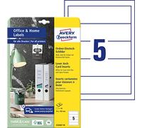 AVERY Zweckform C32267-10 - Etiquetas para archivadores (50 unidades, 54 x 190 mm en A4, imprimibles en el lomo, microperforado, ideal para oficina en casa), 10 hojas, color blanco