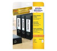 Avery Zweckform C32267-25 Tarjetas insertables para lomo de carpeta, 54 x 190 mm (125 etiquetas)