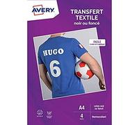 Avery Zweckform C9406-5 - Pegatinas para tejidos negros u oscuros (A4)