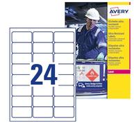 Avery Zweckform L7912 10 Ultra Poly Film Labels (63.5 x 33.9 mm 10 Sheets White