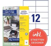 AVERY Zweckform Etiquetas para direcciones (120 etiquetas adhesivas, 105 x 48 mm, A4, 10 hojas), color blanco