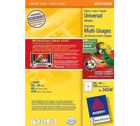 Avery Zweckform - Etiquetas universales (105 x 48 mm; 100 hojas blanco Acción: Fútbol puntos coleccionar.