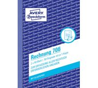 AVERY Zweckform Formularbuch "Rechnung", A6, 2 x 50 Blatt DIN A6