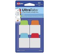 Avery Zweckform Item 74760 - Tiras adhesivas transparentes y coloridas (40 notas adhesivas, 25,4 x 38,1 mm, pestañas de índice de película, notas adhesivas extraíbles, marcadores de página, notas