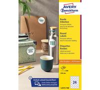 Avery Zweckform L3415-10 - Etiquetas redondas (240 pegatinas en 10 hojas, autoad