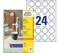 Avery-Zweckform L3415-100 Multiusos Etiquetas Papel Blanco Ø40mm 2400pcs