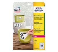 Avery Zweckform L4716REV-20 Etiquetas resistentes a la intemperie A4 Ø 30 mm blancas (960 etiquetas)