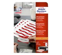 Avery Zweckform L4726-20 Tarjetas insertables para credenciales 40 x 75 mm, color blanco (240 credenciales)