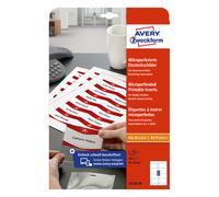 Avery Zweckform L4728-20 Tarjetas insertables para credenciales 60 x 90 mm, color blanco (160 credenciales)