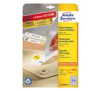 Avery Zweckform L4730-25 Etiquetas multifuncionales A4 17,8 x 10 mm blancas (6750 etiquetas)
