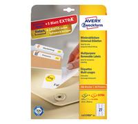 Avery L4737REV-25 - Paquete de 675 etiquetas despegables (63.5 x 29.6 mm), blanco