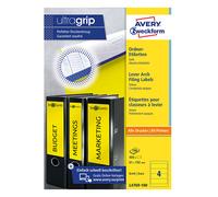 Avery Zweckform L4769-100 lomo de carpeta etiquetas 192 x 61 mm amarillo (400 etiquetas)