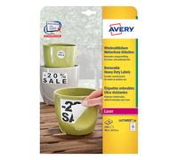 Avery Zweckform L4776REV-20 Etiquetas resistentes a la intemperie A4 99,1 x 42,3 mm blancas (240 etiquetas)