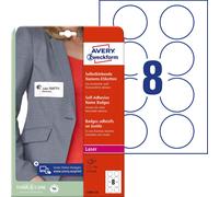 AVERY Zweckform L4881-20 Name Labels (160 Name Stickers Round, Diameter 65 mm on