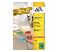 Avery Zweckform L6040-20 Etiquetas extraíbles A4 45,7 x 21,2 mm verdes (960 etiquetas)