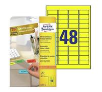 Avery Zweckform L6041-20 Etiquetas A4 45,7 x 21,2 mm amarillas (960 etiquetas)