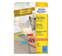 Avery Zweckform L6048-20 Etiquetas A4 25,4 x 10 mm azules (3780 etiquetas)