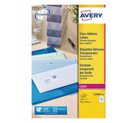 Niceday - Etiqueta Transparente Láser Avery 63 5X38 1 Caja 525 Etiquetas