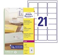 Avery Zweckform L7560-25 - Etiquetas transparentes para impresora láser (635 x 38.1 mm, Pack de 25 folios)