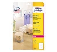 Avery Zweckform L7784-25 etiquetas transparentes A4 210 x 297 mm (25 etiquetas)