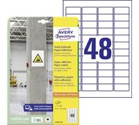 Avery Zweckform l7873 - 20 Stark Antibloqueo Papel Etiquetas, 45,7 x 21,2 mm, 20 arco/960 etiquetas), color blanco