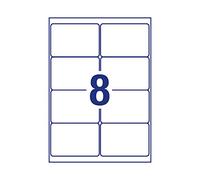 AVERY Zweckform L7914-40 - Etiquetas adhesivas resistentes (320 pegatinas, 99,1 x 67,7 mm, A4, autoadhesivas, para superficies difíciles, 40 hojas), color blanco